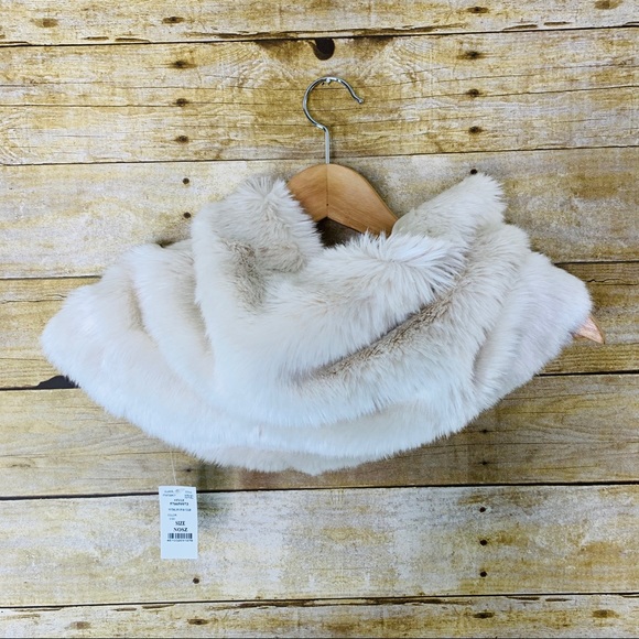 NEUTRAL FAUX FUR COLLAR STYLE: 570059973 Off white - Picture 2 of 4